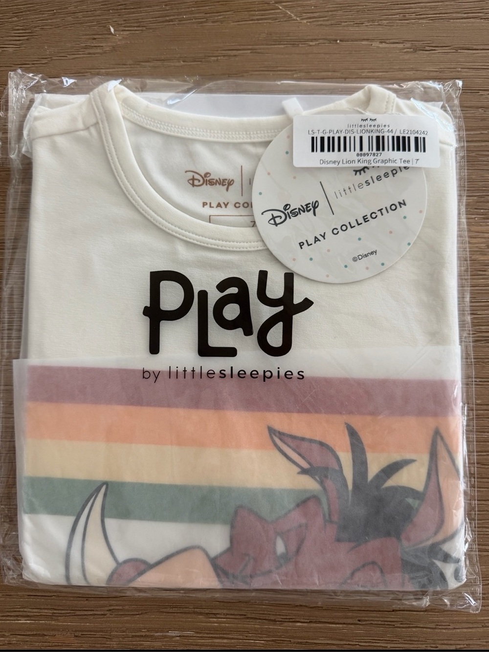 Little Sleepies Disney Lion King Graphic Tee 7 NWT
